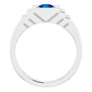 Geometric Solitaire Ring