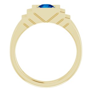 Geometric Solitaire Ring