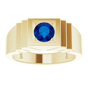 Geometric Solitaire Ring