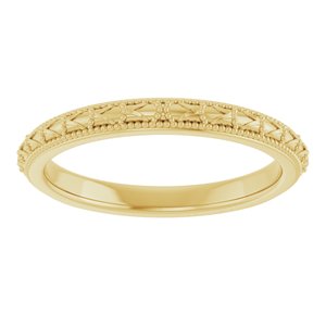 Milgrain Sculptural Comfort-Fit Band