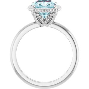 Beaded Solitaire Ring
