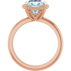 Beaded Solitaire Ring