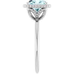 Beaded Solitaire Ring