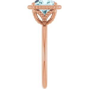 Beaded Solitaire Ring