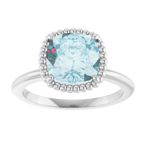 Beaded Solitaire Ring