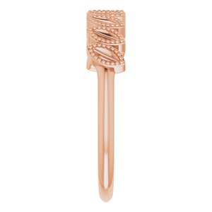 Granulated Leaf Ring