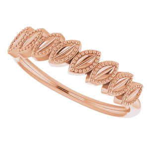 Granulated Leaf Ring