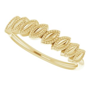 Granulated Leaf Ring
