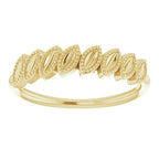 Granulated Leaf Ring