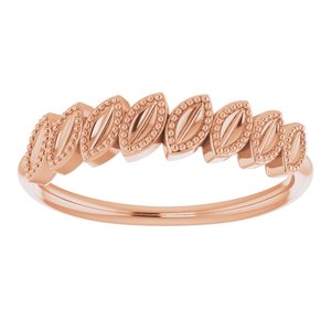 Granulated Leaf Ring