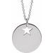 Engravable Pierced Heart or Star Necklace or Pendant