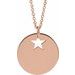 Engravable Pierced Heart or Star Necklace or Pendant
