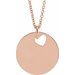 Engravable Pierced Heart or Star Necklace or Pendant