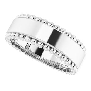 Engravable Beaded Ring