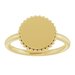 Engravable Beaded Signet Ring
