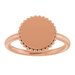 Engravable Beaded Signet Ring