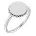 Engravable Beaded Signet Ring