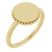 Engravable Beaded Signet Ring