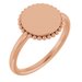 Engravable Beaded Signet Ring