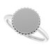 Engravable Beaded Signet Ring