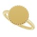 Engravable Beaded Signet Ring