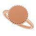 Engravable Beaded Signet Ring