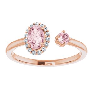 Accented Halo-Style Ring