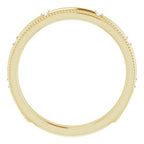 Beaded Edge Accented Comfort-Fit Band