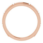Beaded Edge Accented Comfort-Fit Band