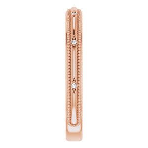 Beaded Edge Accented Comfort-Fit Band