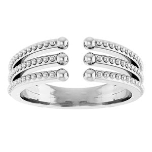 Beaded Negative Space Ring