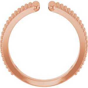 Beaded Negative Space Ring