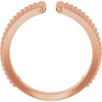 Beaded Negative Space Ring