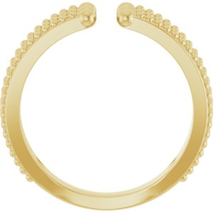 Beaded Negative Space Ring