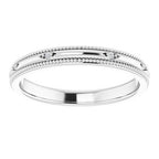 Beaded Edge Accented Comfort-Fit Band