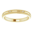 Beaded Edge Accented Comfort-Fit Band