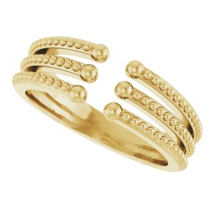 Beaded Negative Space Ring
