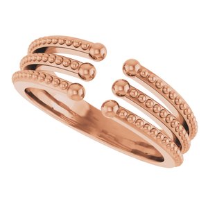 Beaded Negative Space Ring