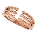 Beaded Negative Space Ring