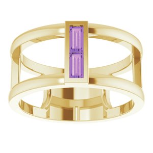 Baguette Negative Space Ring