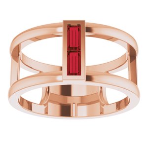 Baguette Negative Space Ring