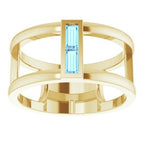 Baguette Negative Space Ring
