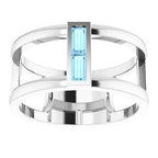 Baguette Negative Space Ring