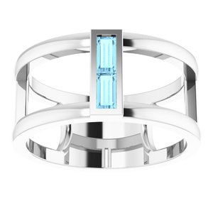 Baguette Negative Space Ring