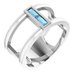 Baguette Negative Space Ring