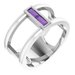 Baguette Negative Space Ring