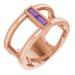 Baguette Negative Space Ring