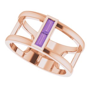 Baguette Negative Space Ring