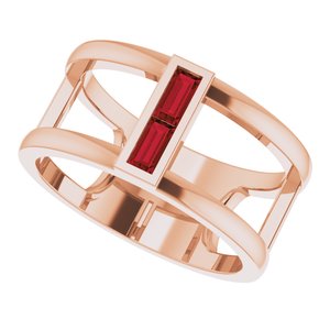 Baguette Negative Space Ring