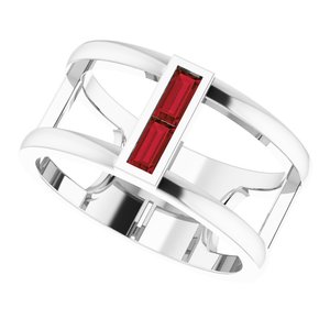 Baguette Negative Space Ring